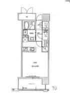 テングッド渡辺通 - 所在階 の間取り図