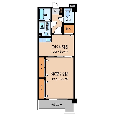 デルフィ薬院207号室-間取り