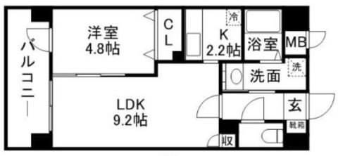 グロースメゾン博多山王208号室-間取り