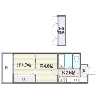 No.40　PROJECT2100博多駅前505号室-間取り