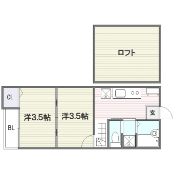 ＲＥＶＥ西公園aquaportII202号室-間取り