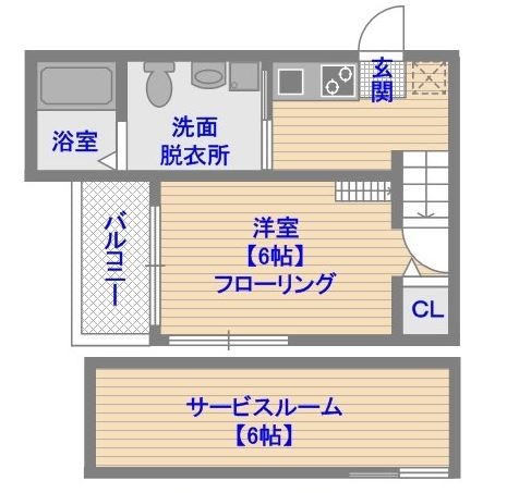 ライラックコート千代101号室-間取り