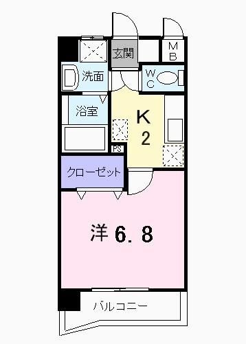 グレイスマンション駅南204号室-間取り