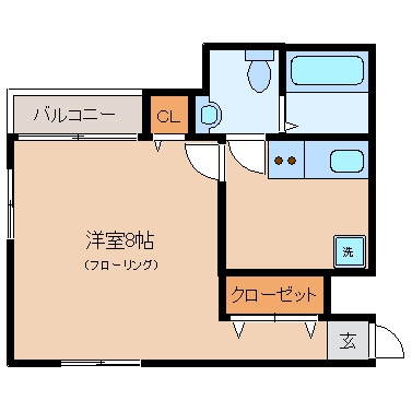 ヌメルスII102号室-間取り