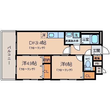 ドムール白金203号室-間取り