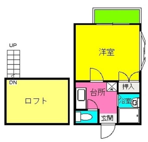 エクセル博多東205号室-間取り