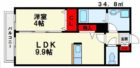 ＡＳレジデンス博多駅南 - 所在階***階の間取り図 1285