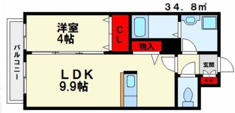 ＡＳレジデンス博多駅南1103号室-間取り