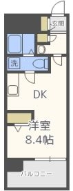 ラセット博多 - 所在階 の間取り図