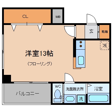 シャンボール住吉403号室-間取り