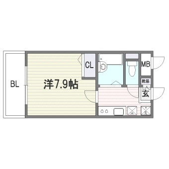 ラフォーレ博多駅前602号室-間取り