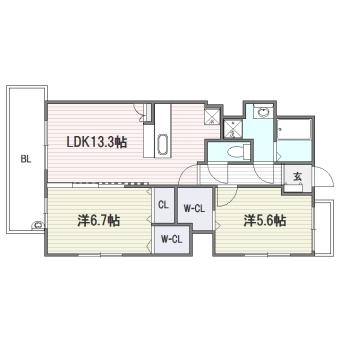 ラヴェリテ筑紫通り202号室-間取り