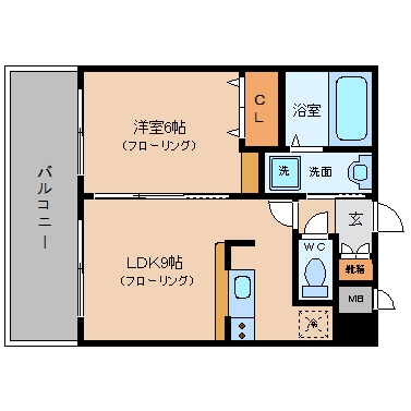 ラルジュエル博多702号室-間取り