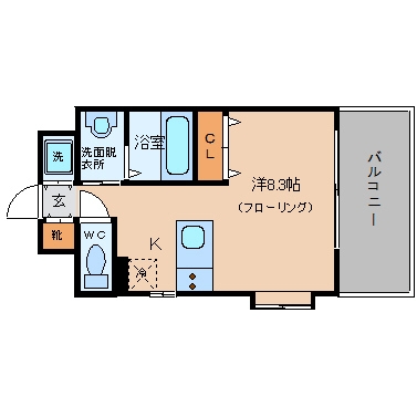 ブランオールＡ館105号室-間取り