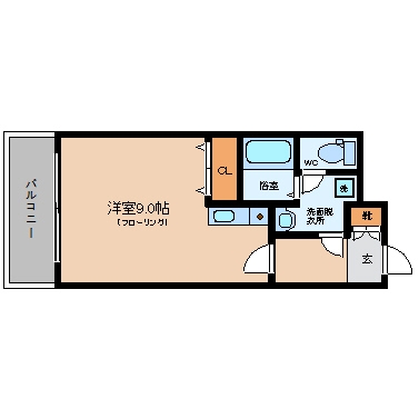 ファミーユ警固201号室-間取り