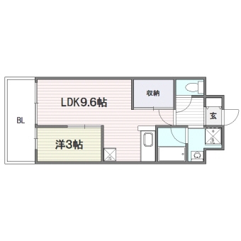 プリンシピオ平尾202号室-間取り