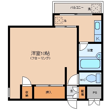 ＡＲＫヴィラ薬院301号室-間取り