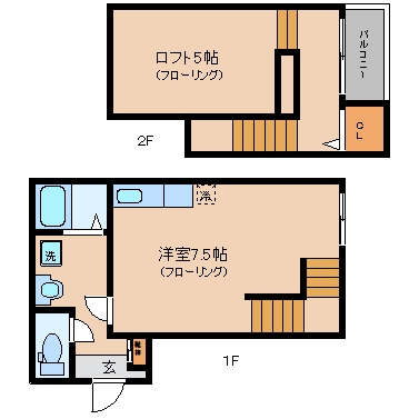 メゾネティック住吉101号室-間取り