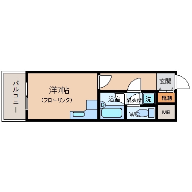 ロマネスク博多駅前第２605号室-間取り