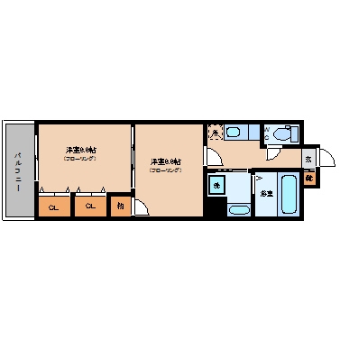 メゾンドサウスワン403号室-間取り