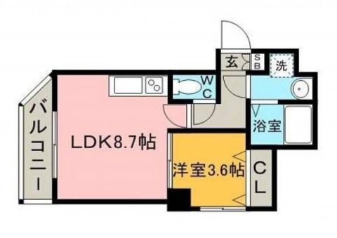 リバティ神屋203号室-間取り