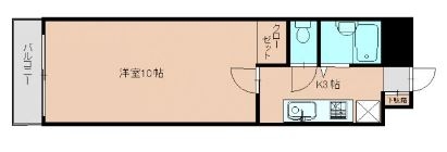 メモアール東比恵305号室-間取り