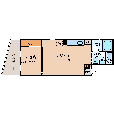 九日電ビル303号室-間取り