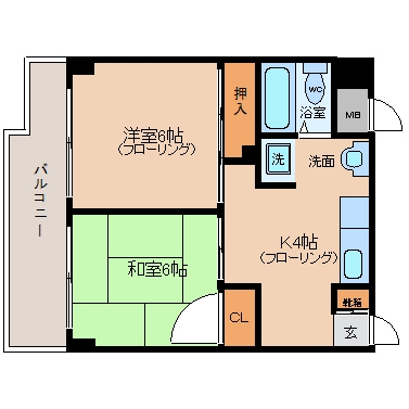 ヴィラ曽根崎III302号室-間取り