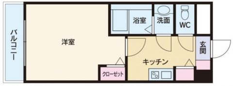 ヴィレ・コート石城304号室-間取り