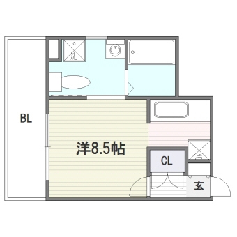 ヴェニール綱場202号室-間取り