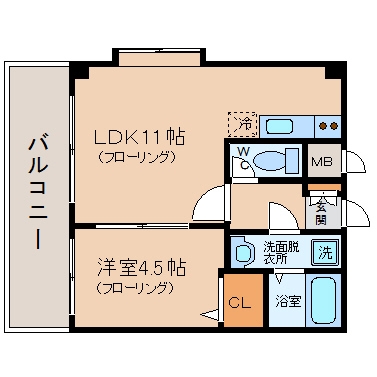 ヴォーヌンク博多駅東201号室-間取り