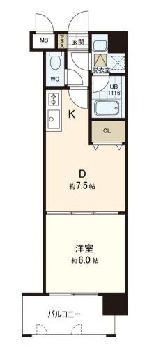 コートハウス槇802号室-間取り