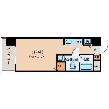 カスタリア薬院503号室-間取り