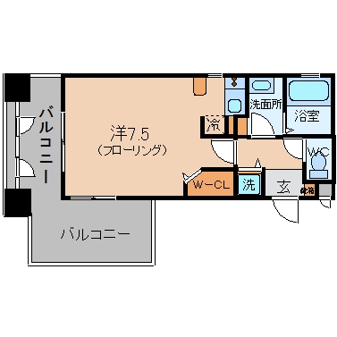 メルカパークコート401号室-間取り