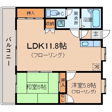 駅南第1ケイコービル302号室-間取り