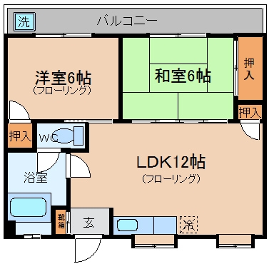 駅南第２ケイコービル504号室-間取り