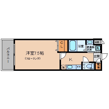 ＤＳグランシティ博多駅前604号室-間取り