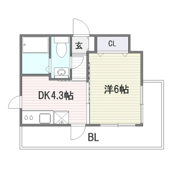 リファレンス祇園1005号室-間取り