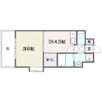 ボンフル薬院204号室-間取り