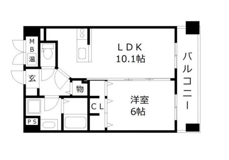 モンルポ博多駅東701号室-間取り