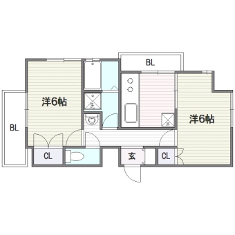 プランタン薬院403号室-間取り