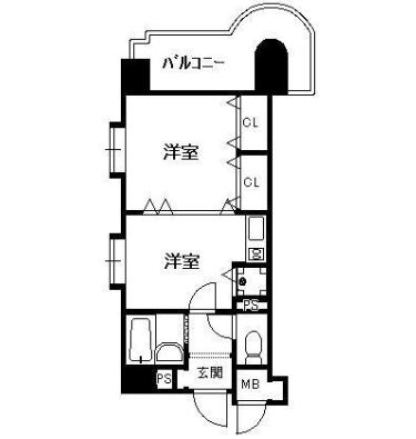 ステイツ天神東403号室-間取り