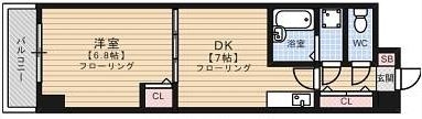 リュミエール博多502号室-間取り