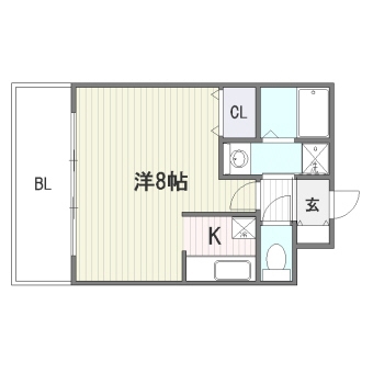 ラ・シラガネーゼ203号室-間取り