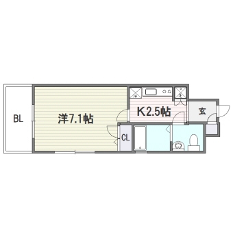 206号室-間取り