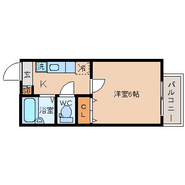 吉塚Mﾋﾞﾙ202号室-間取り