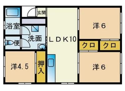 吉塚東福ビル406号室-間取り