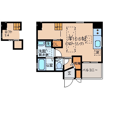 RENACE FOREST HAKATA201号室-間取り