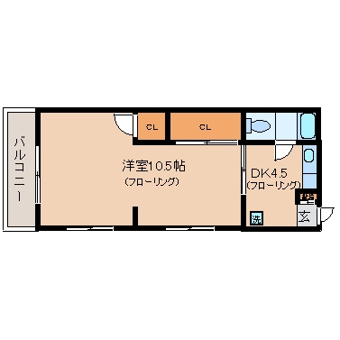 江口ビル303号室-間取り