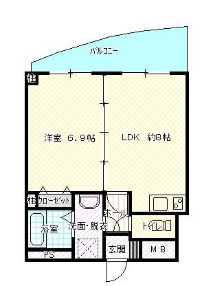 プラム天神501号室-間取り